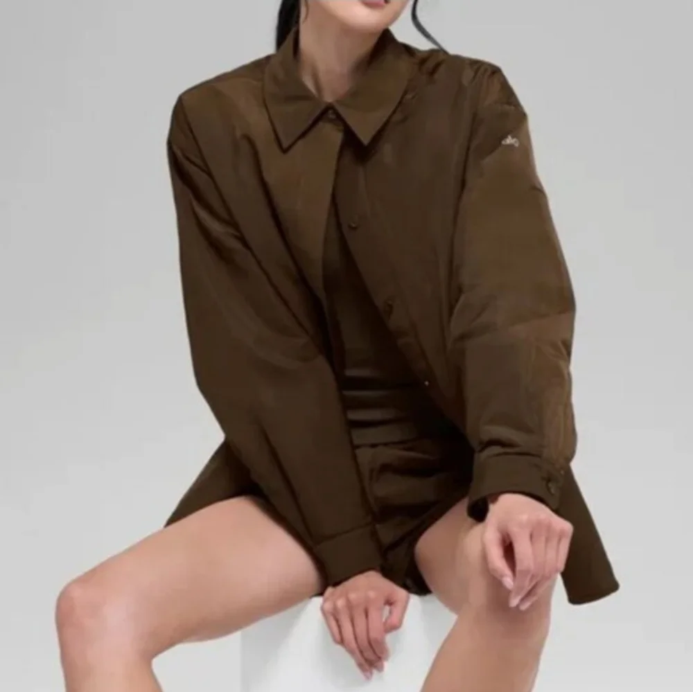 NWT Alo Yoga Socialite Shacket In Espresso